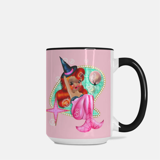 Kitsch Witch Mug Deluxe 15oz. (Black + White)